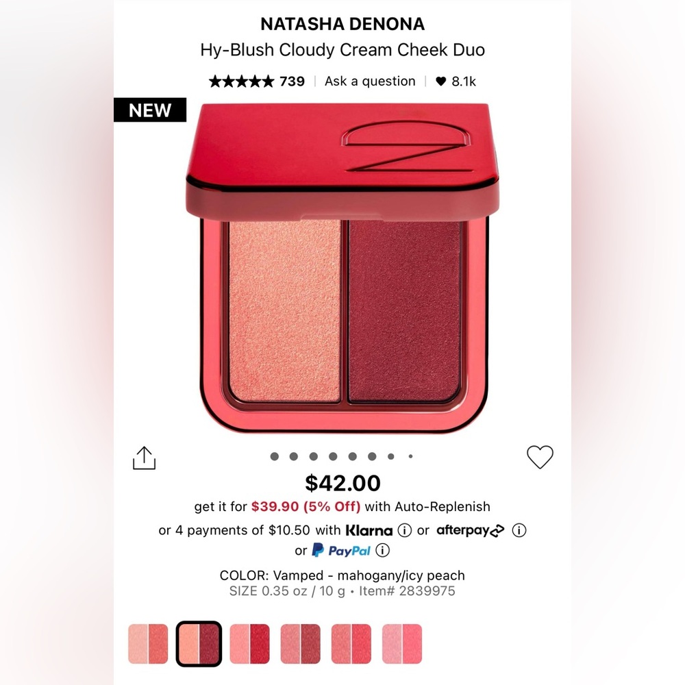 NATASHA DENONA Hy-Blush Cloudy Cream Cheek Duo